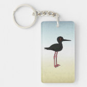 Birdorable Black Stilt Schlüsselanhänger (Vorderseite)