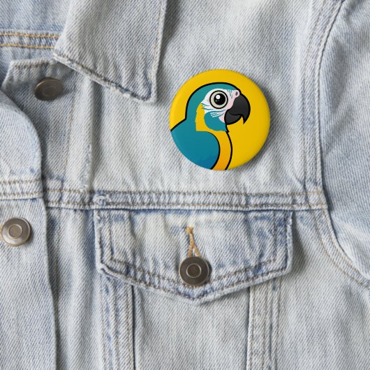 Birdorable Blau-throated Macaw Button (Beispiel)