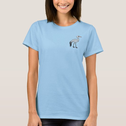 Birdorable Blue Crane T-Shirt (Vorderseite)