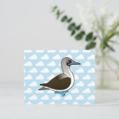 Birdorable Blue-Footed Booby Postkarte (Stehend Vorderseite)