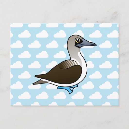 Birdorable Blue-Footed Booby Postkarte (Vorderseite)