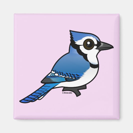 Birdorable Blue Jay Magnet (Vorne)