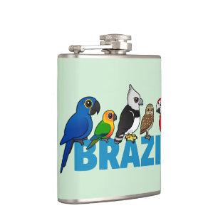 Birdorable Brasilien Flachmann