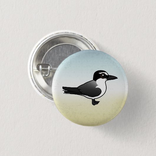 Birdorable Bridled Tern Button (Vorne & Hinten)