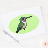 Birdorable Broad-tails Hummingbird Ovaler Aufkleber (Umschlag)