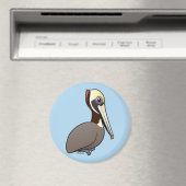 Birdorable Brown Pelican Magnet (In Situ (Geschirrspüler))