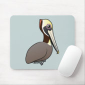 Birdorable Brown Pelikan Mousepad (Mit Mouse)
