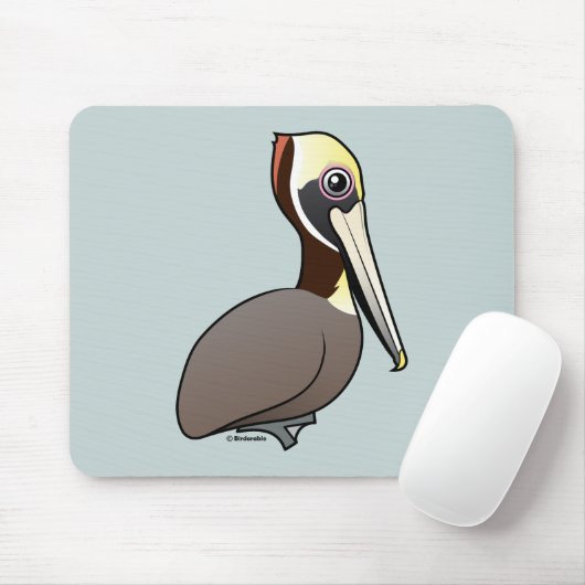 Birdorable Brown Pelikan Mousepad (Mit Mouse)