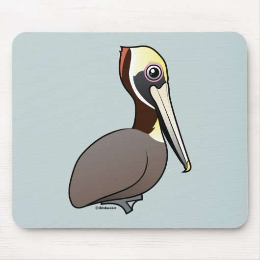 Birdorable Brown Pelikan Mousepad (Vorne)