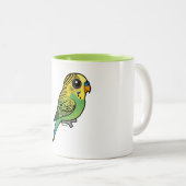 Birdorable Budgerigar Zweifarbige Tasse (VorderseiteRechts)