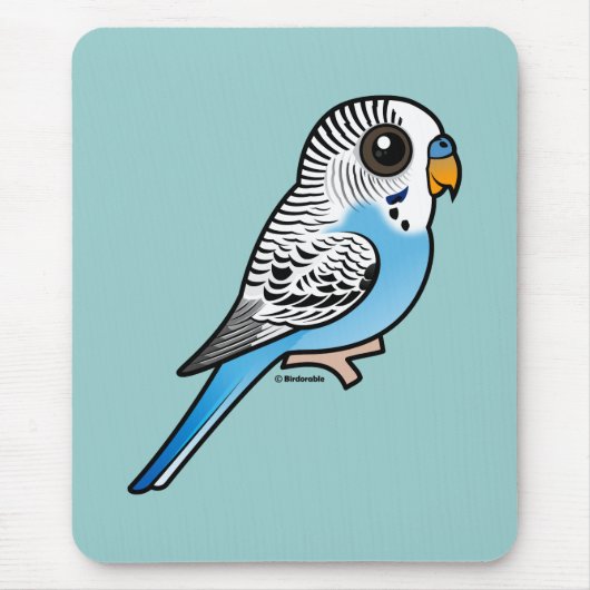 Birdorable Budgie Blau Mousepad (Vorne)