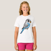 Birdorable Budgie Blau T-Shirt (Vorne ganz)