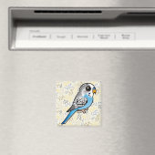 Birdorable Budgie Blue Magnet (In Situ (Geschirrspüler))