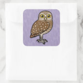 Birdorable Burrowl Quadratischer Aufkleber (Tasche)