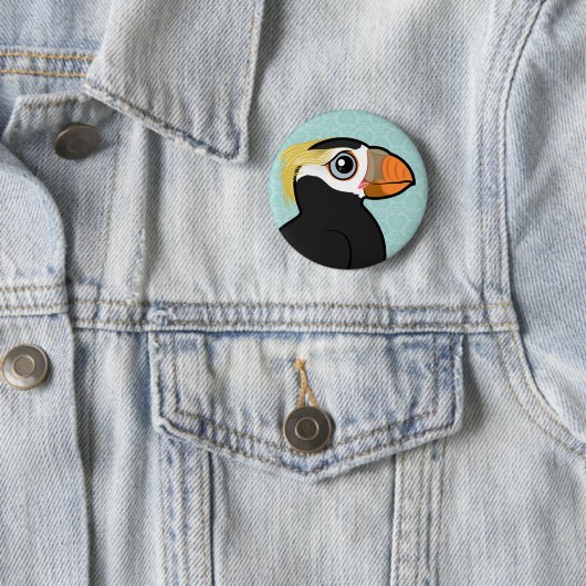 Birdorable büscheliger Papageientaucher Button (Beispiel)