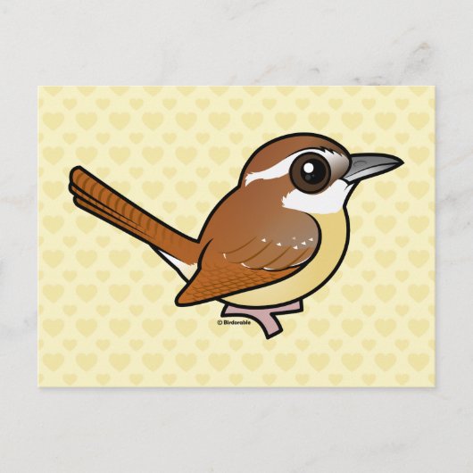 Birdorable Carolina Wren Postkarte (Vorderseite)