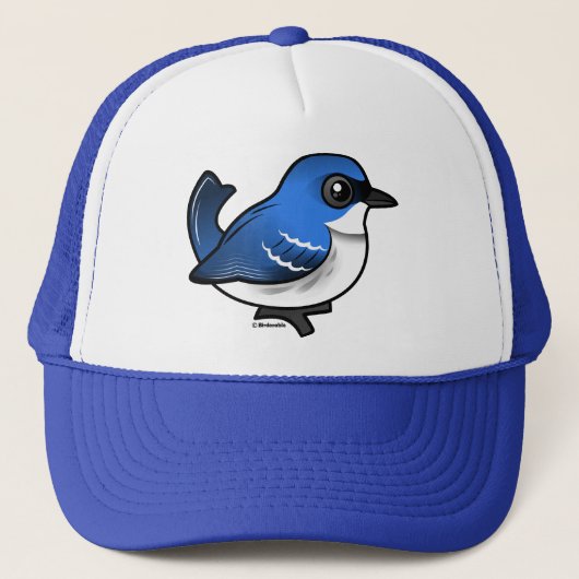 Birdorable Cerulean-Trällerer Truckerkappe (Vorderseite)
