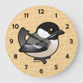 Birdorable Chickadee Große Wanduhr (Vorderseite)