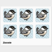 Birdorable Chickadee Quadratischer Aufkleber (Blatt)