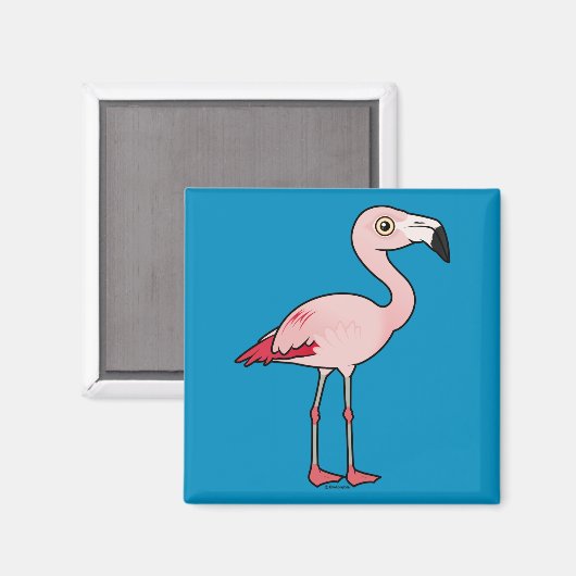 Birdorable chillean Flamingo Magnet (Vorderseite/Rückseite)