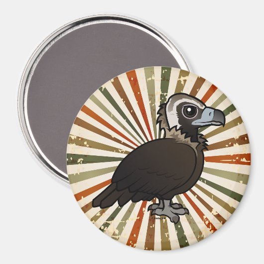 Birdorable Cinereageier Magnet (Vorderseite/Rückseite)