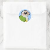 Birdorable Cinnamon Green Wake Conure Runder Aufkleber (Tasche)
