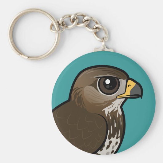 Birdorable Common Buzzard Schlüsselanhänger (Vorne)