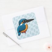 Birdorable Common Kingfisher Quadratischer Aufkleber (Umschlag)