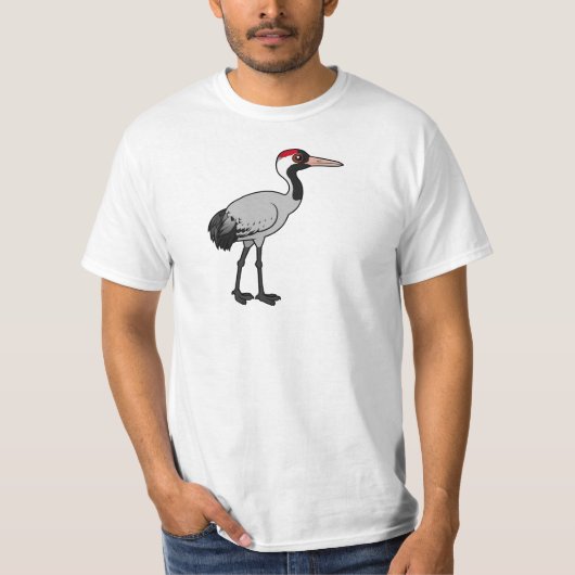 Birdorable Common-Kran T-Shirt (Vorderseite)