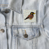 Birdorable Common Myna Button (Beispiel)