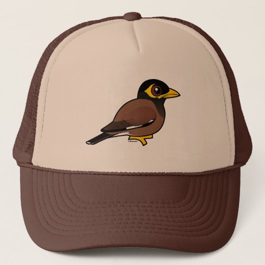 Birdorable Common Myna Truckerkappe (Vorderseite)