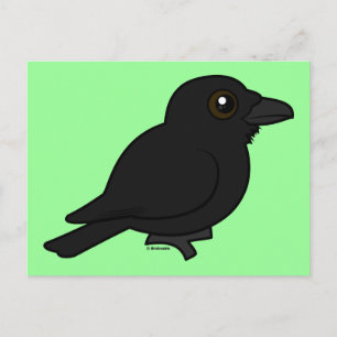 Birdorable Common Raven Postkarte