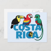 Birdorable Costa Rica Postkarte (Vorne/Hinten)