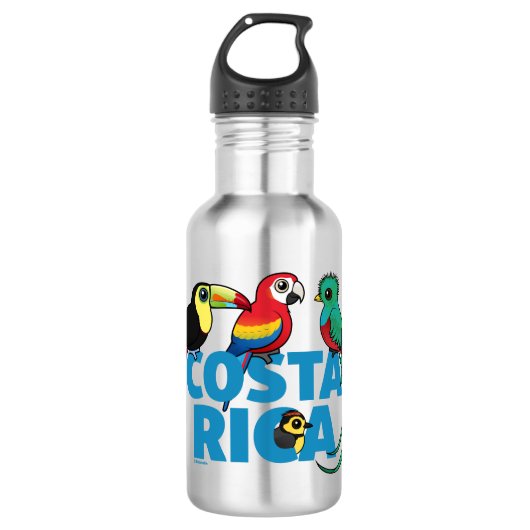 Birdorable Costa Rica Trinkflasche (Vorderseite)