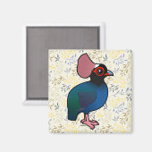 Birdorable Crested Partridge Magnet (Vorderseite/Rückseite)