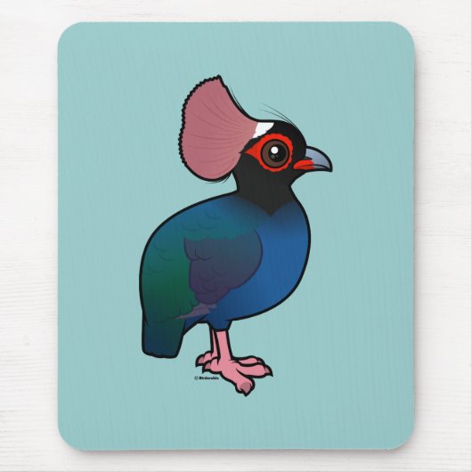 Birdorable Crested Rebhuhn Mousepad (Vorne)