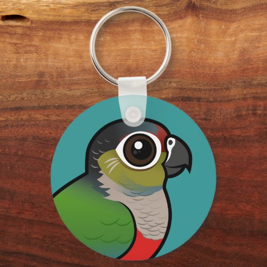 Birdorable Crimson-bellies Parakeet Schlüsselanhänger (Vorderseite)