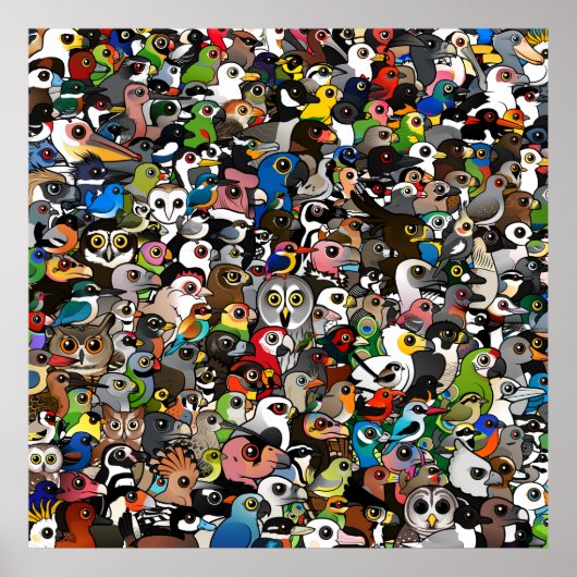 Birdorable Crowd Poster (Vorne)