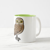 Birdorable, das Eule gräbt Zweifarbige Tasse (VorderseiteRechts)