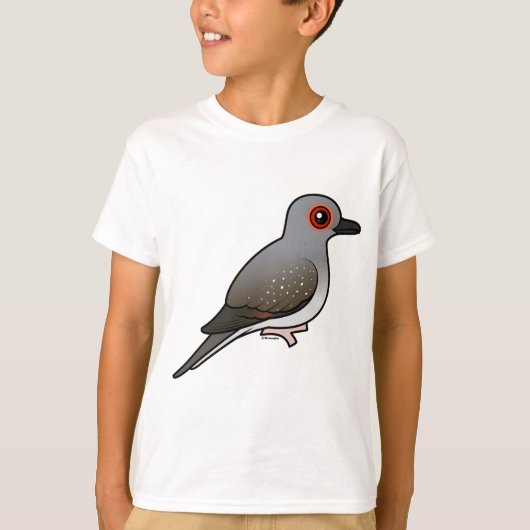 Birdorable Diamant-Taube T-Shirt (Vorderseite)