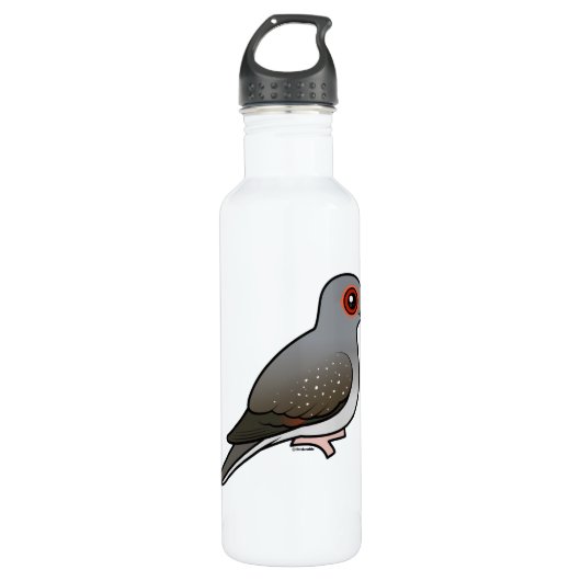 Birdorable Diamant-Taube Trinkflasche (Vorderseite)