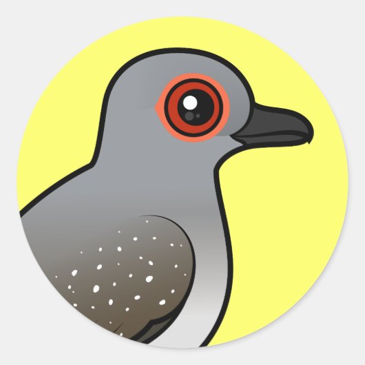 Birdorable Diamond Dove Runder Aufkleber (Vorderseite)