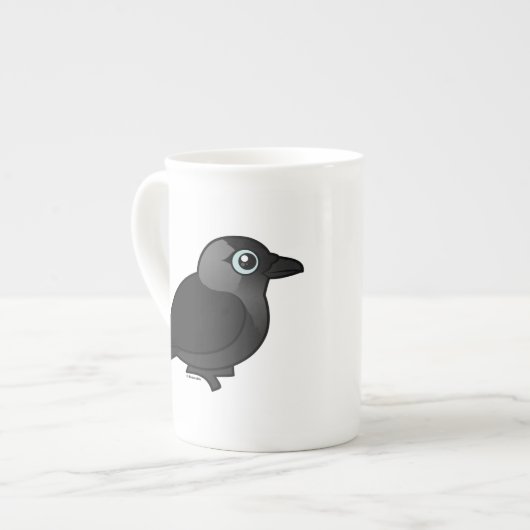 Birdorable Dohle Porzellantasse (Vorderseite Links)