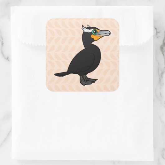 Birdorable Doppelkreuz Quadratischer Aufkleber (Tasche)