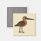 Birdorable Dowitcher Magnet (Vorderseite/Rückseite)