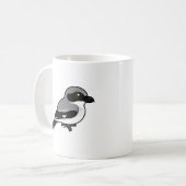 Birdorable Dummkopf Shrike Tasse (Vorderseite Links)