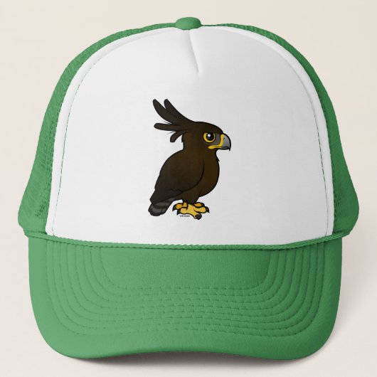 Birdorable Eagle Lang-mit Haube Truckerkappe (Vorderseite)