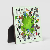 Birdorable Earth Day Fotoplatte (Vorderseite)