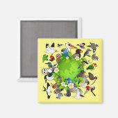 Birdorable Earth Day Magnet (Vorderseite/Rückseite)
