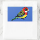 Birdorable Eastern Rosella Rechteckiger Aufkleber (Tasche)